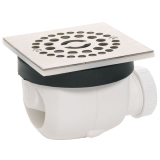 Twisto : Ø 90 mm - griglia quadrata in acciaio inox spazzola