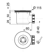 Tourbillon : Ø 90 mm - griglia in ABS cromato