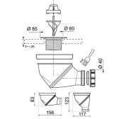 James : Ø 60 mm - griglia in ABS cromato