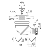 James : Ø 90 mm - griglia in ABS cromato