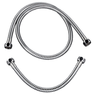 Flessibile in metal power per colonna, lotto di 2 flessibili in inox cromato