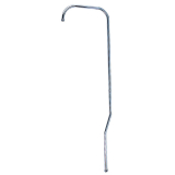 Colonna doccia a gomito Ø16 mm, inox, altezza 1,10m