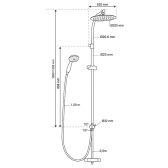 Colonna doccia Milano Switch deviatore ceramico (senza miscelatore)