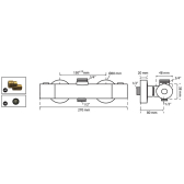 Miscelatori termostatico in ottone, ovale 3/4"