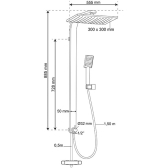 Colonna doccia Palermo Switch deviatore ceramico (senza miscelatore)