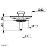 Filtri per piletta di lavello Ø 90 mm - acciaio inox