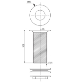 Pilette con chiusura girevole - 100 mm senza troppo pieno