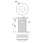 Pilette con chiusura girevole - 75 mm con troppo pieno