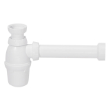 Sifone con tubo di uscita murale e borchia