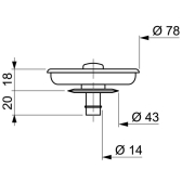 Filtri per piletta di lavello Ø 90 mm - acciaio inox