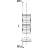 Manicotti Push Fit maschio - femmina Ø 50 mm