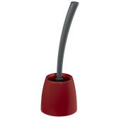 Coordinate per spazzola, pattumiera e porta rotolo di colore rosso ciliegia