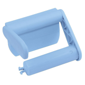 Coordinate per spazzola, pattumiera e porta rotolo di colore azzurro
