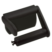 Coordinate per spazzola, pattumiera e porta rotolo di colore nero