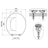 Sedili WC Trendy line legno 3D